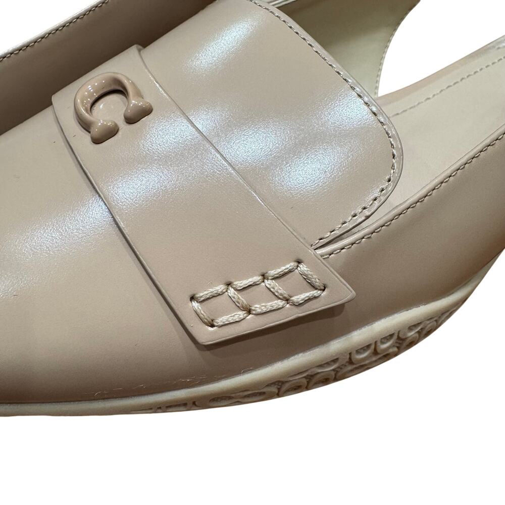 COACH Carrie Skimmer PointedToe Slingback Flats.Sz 11,WMN,cream beige champagne - Picture 2 of 10